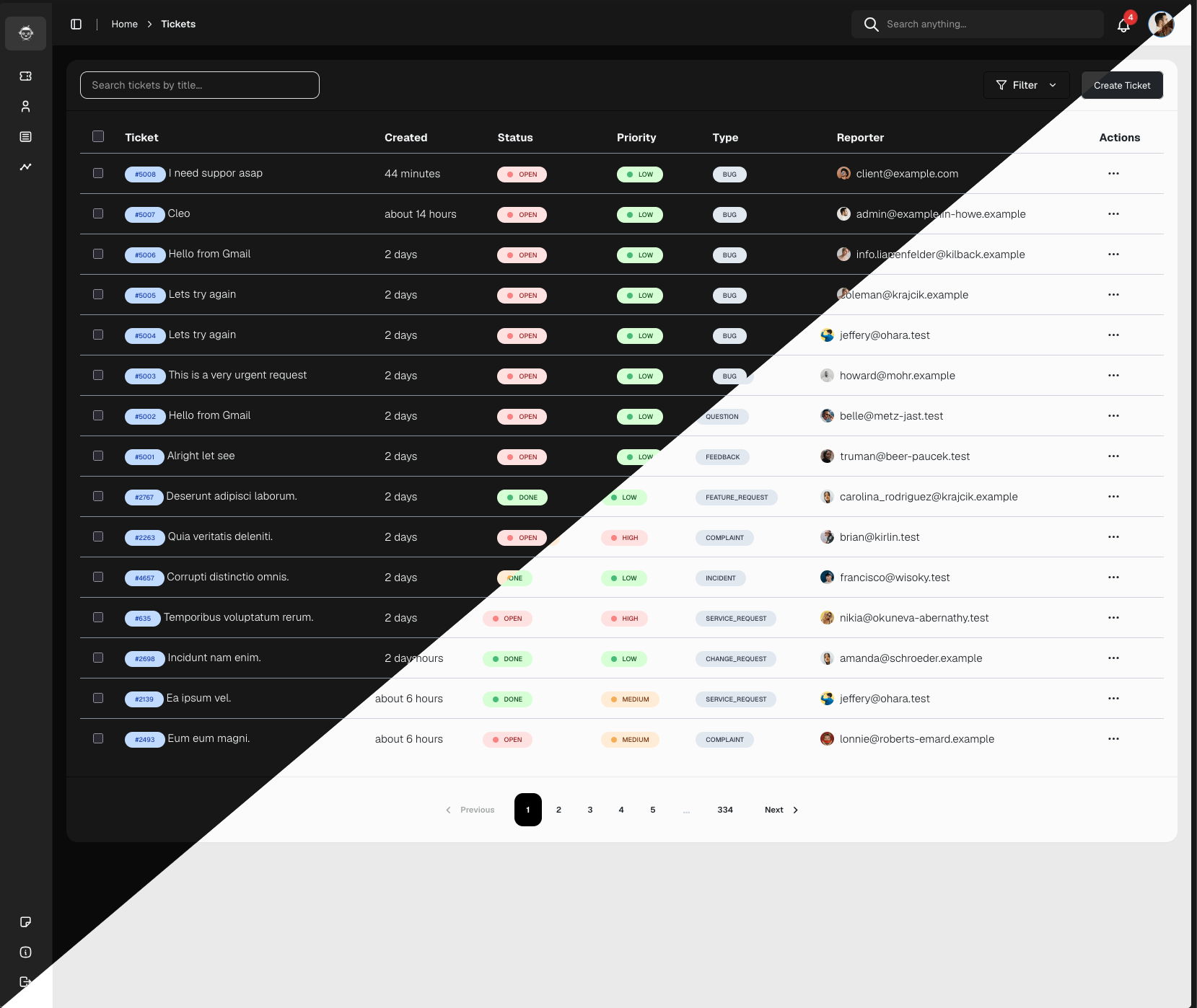 Ticket Helpdesk demo